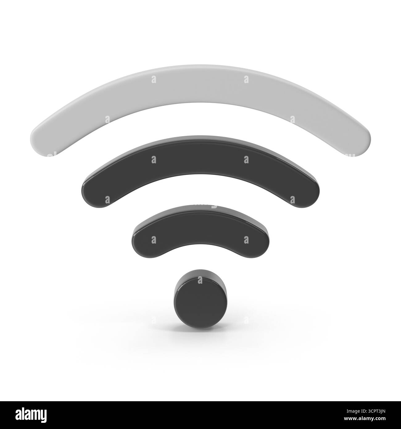 rendering 3d del simbolo wi-fi Foto Stock