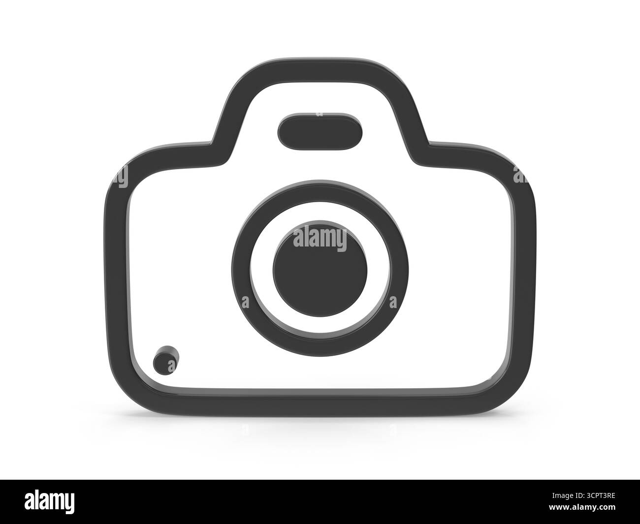 icona della fotocamera 3d simbolo della fotografia moderna per varie applicazioni Foto Stock