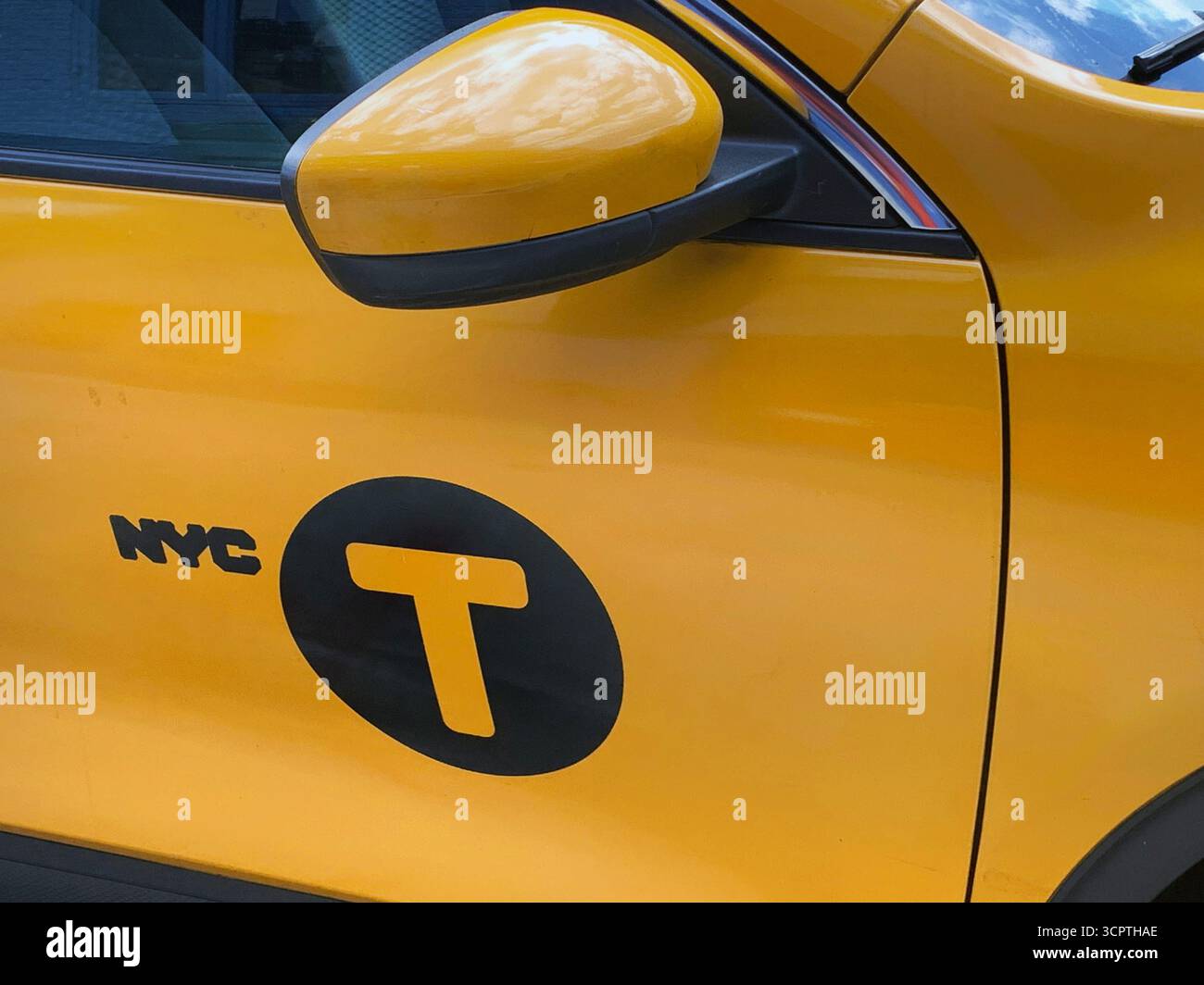 Porta dei taxi di New York City Foto Stock