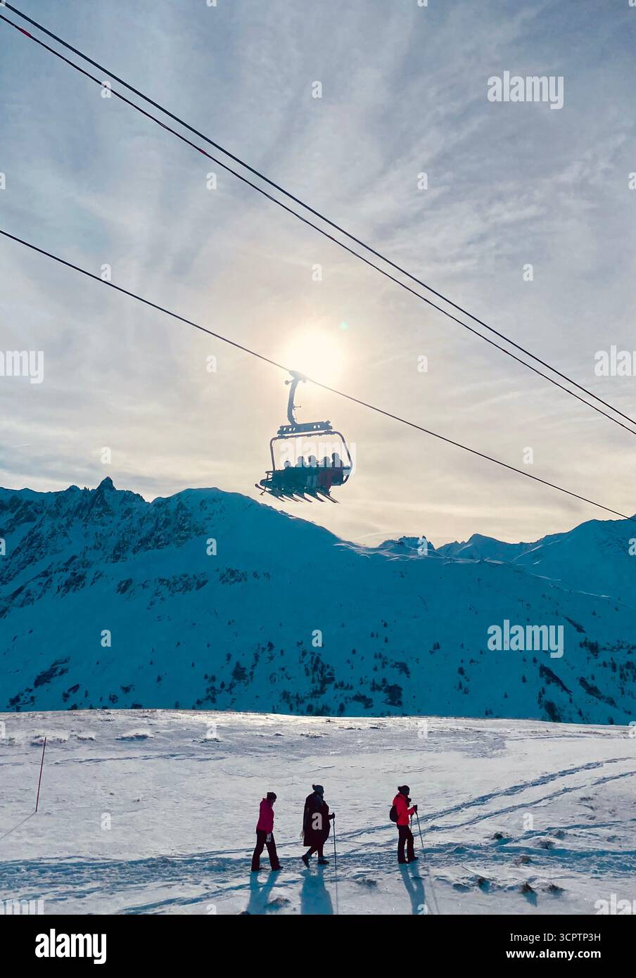 nuvole innevate - Immagine stock catturata con smartphone