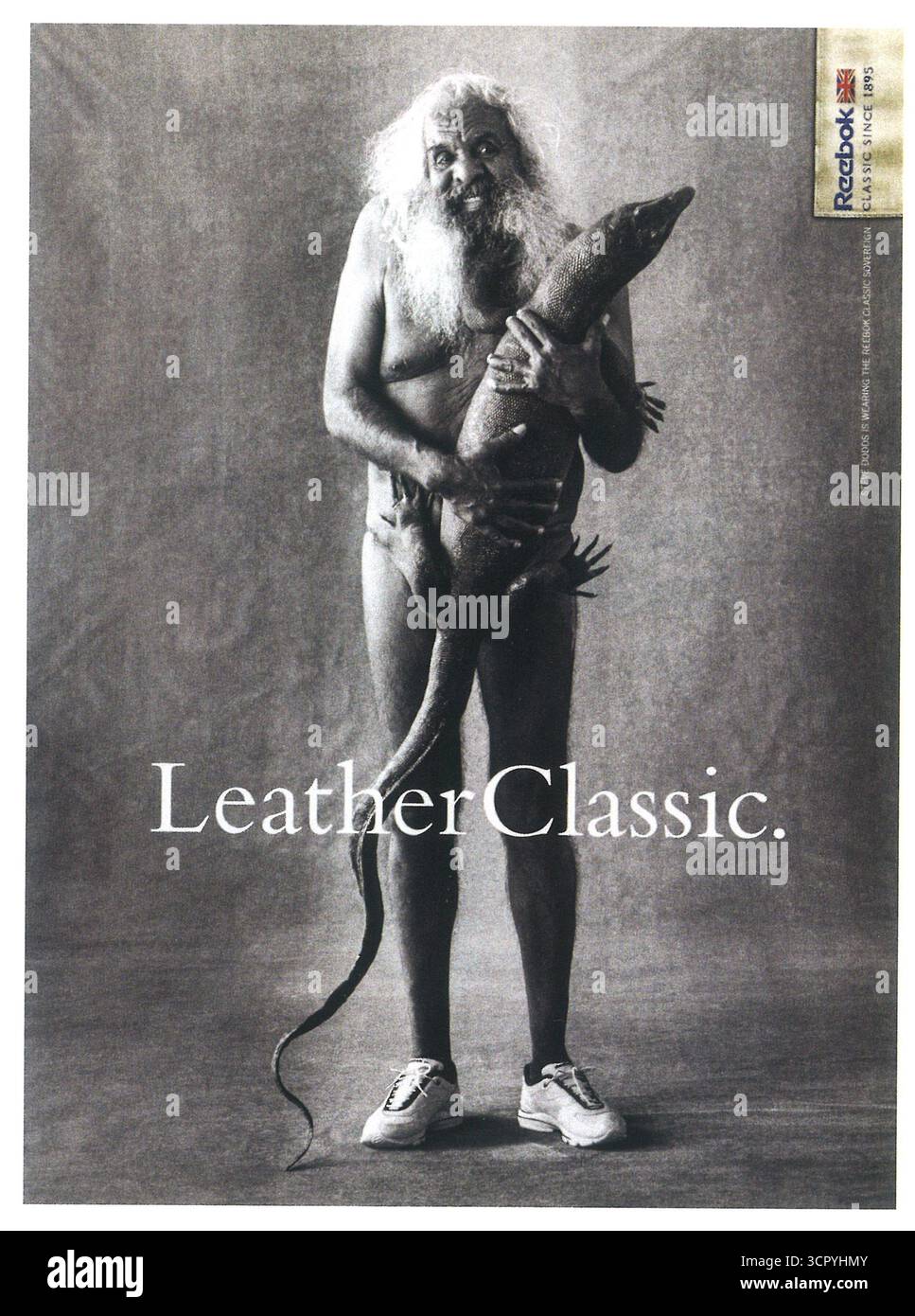 Reebok Classic Sovereign 2000 con Steve Dodd, indigeno australiano e goanna Foto Stock
