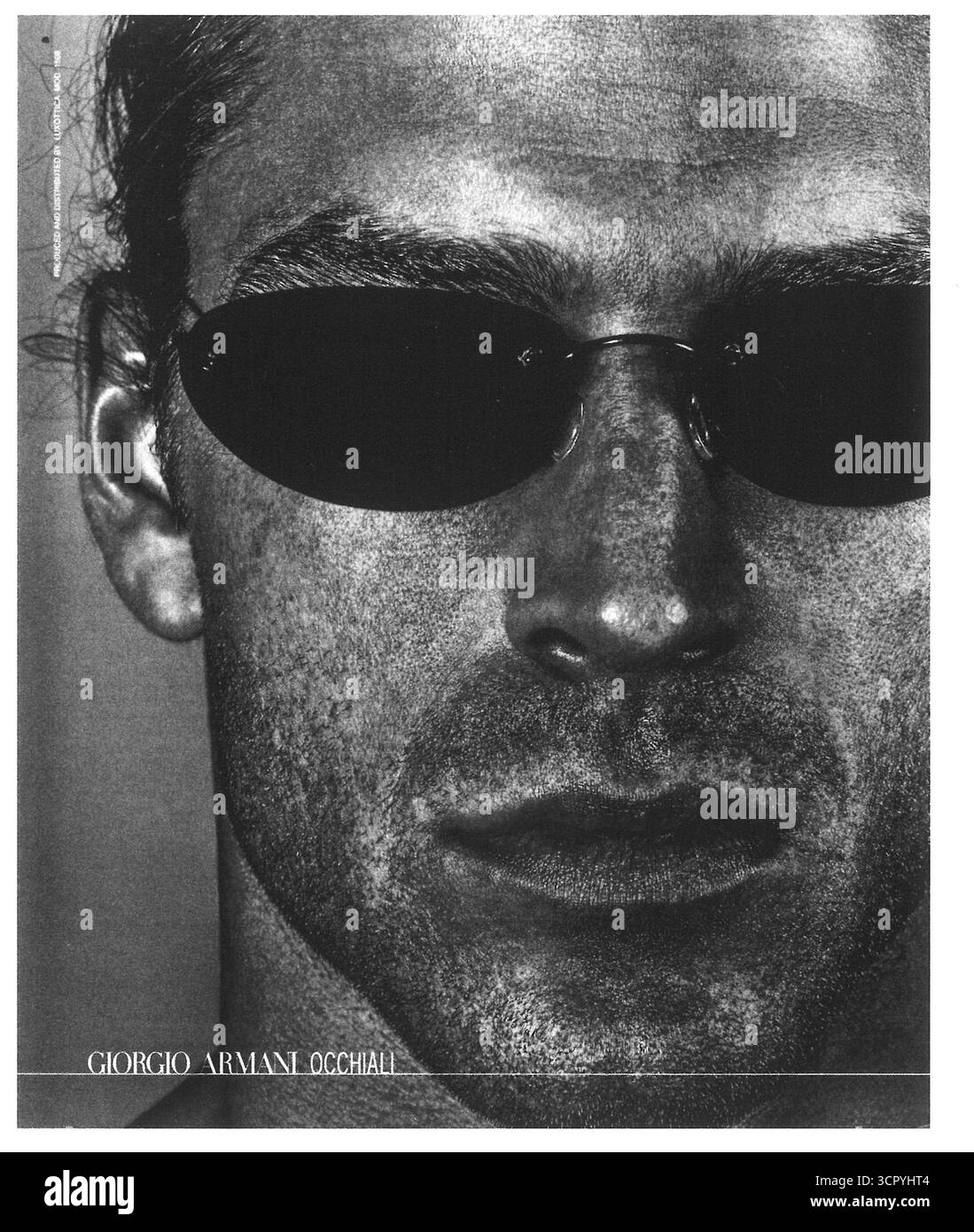 2000 annuncio per gli occhiali da sole Giorgio Armani occhiali (italiano "Giorgio Armani Eyewear") Foto Stock