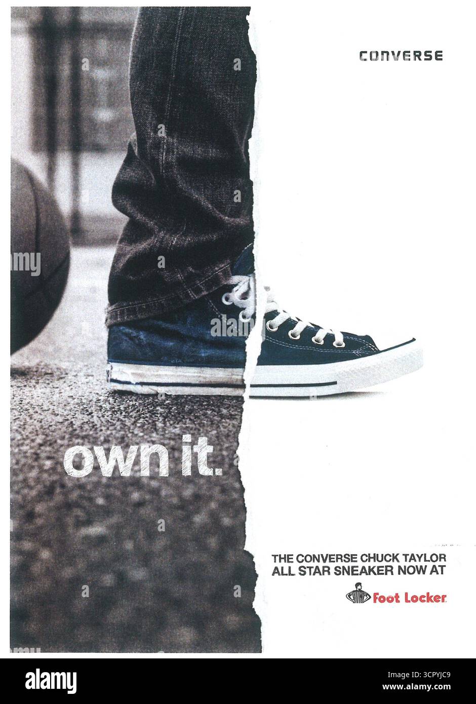 2010 sneaker Converse Chuck Taylor All Star all'annuncio Foot Locker Foto Stock