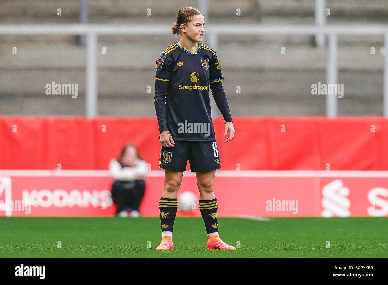 ST HELENS, INGHILTERRA - settembre 28: Pre-partita di Jess Park. Partita di Super League femminile tra Liverpool FC Women e Manchester United Women al St Helens Stadium il 28 settembre 2025. (Foto di James Giblin) Foto Stock