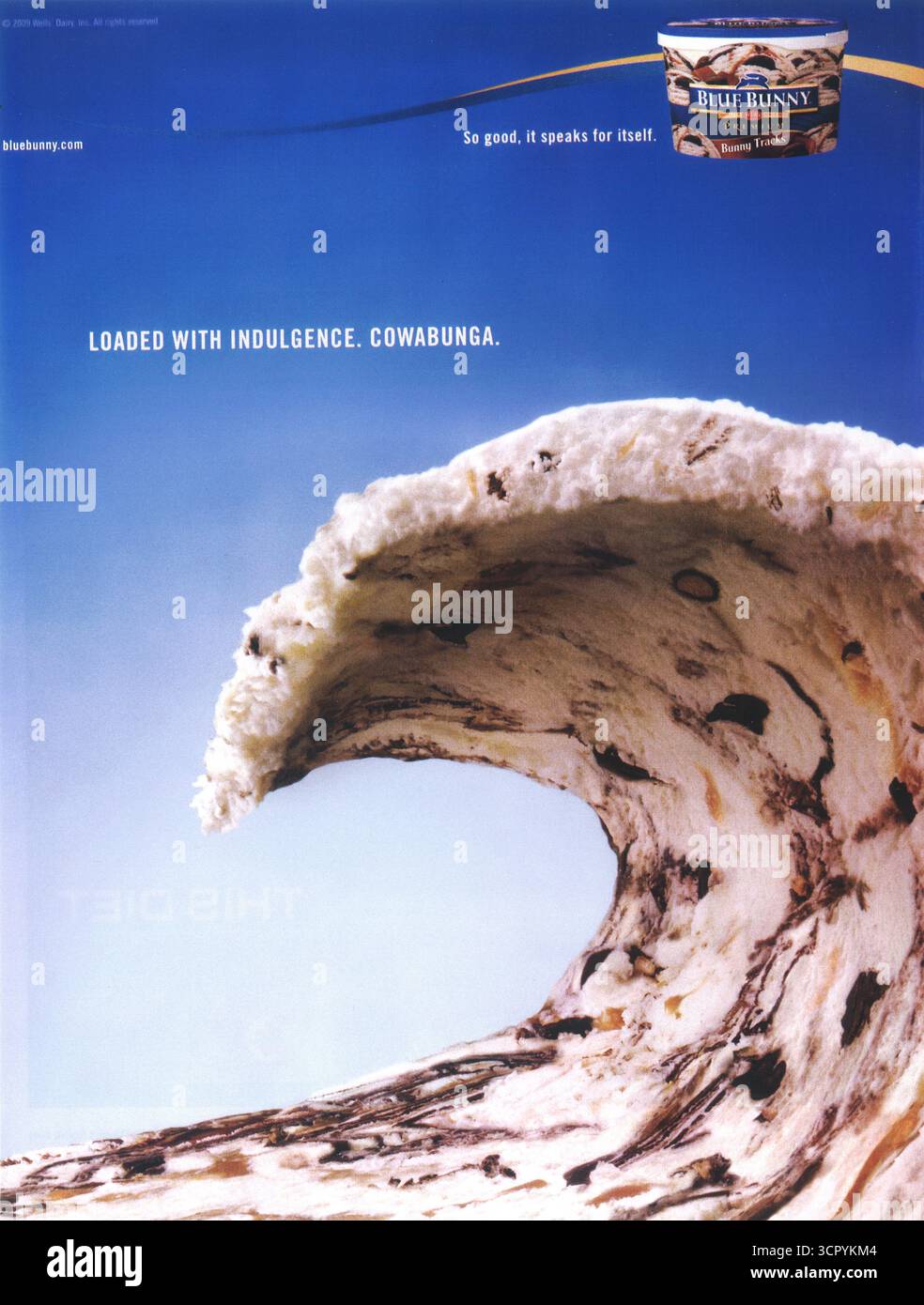 2009 ad. Gelato Blue Bunny Foto Stock