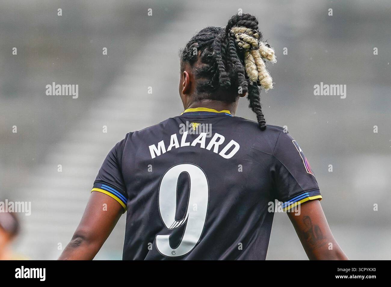 ST HELENS, INGHILTERRA - settembre 28: Melvine Malard del Manchester United. Partita di Super League femminile tra Liverpool FC Women e Manchester United Women al St Helens Stadium il 28 settembre 2025. (Foto di James Giblin) Foto Stock