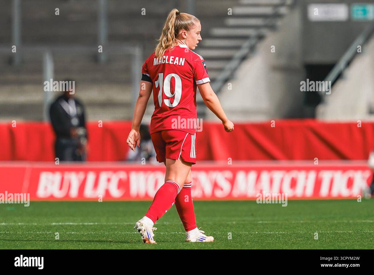 ST HELENS, INGHILTERRA - settembre 28: Kirsty Maclean del Liverpool FC. Partita di Super League femminile tra Liverpool FC Women e Manchester United Women al St Helens Stadium il 28 settembre 2025. (Foto di James Giblin) Foto Stock