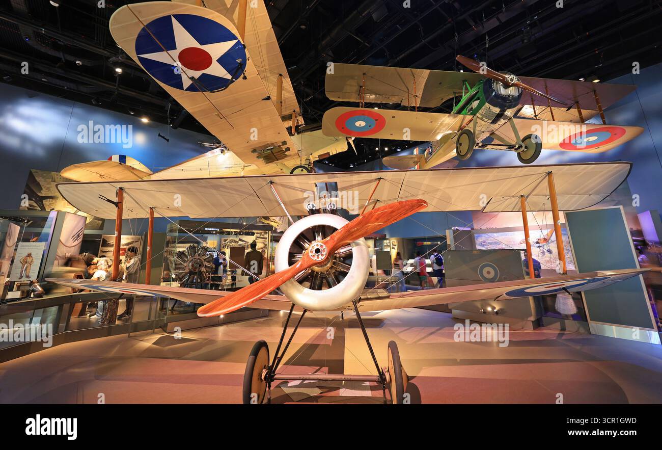 : Storica collezione di veicoli spaziali nel National Air and Space Museum dello Smithsonian Foto Stock
