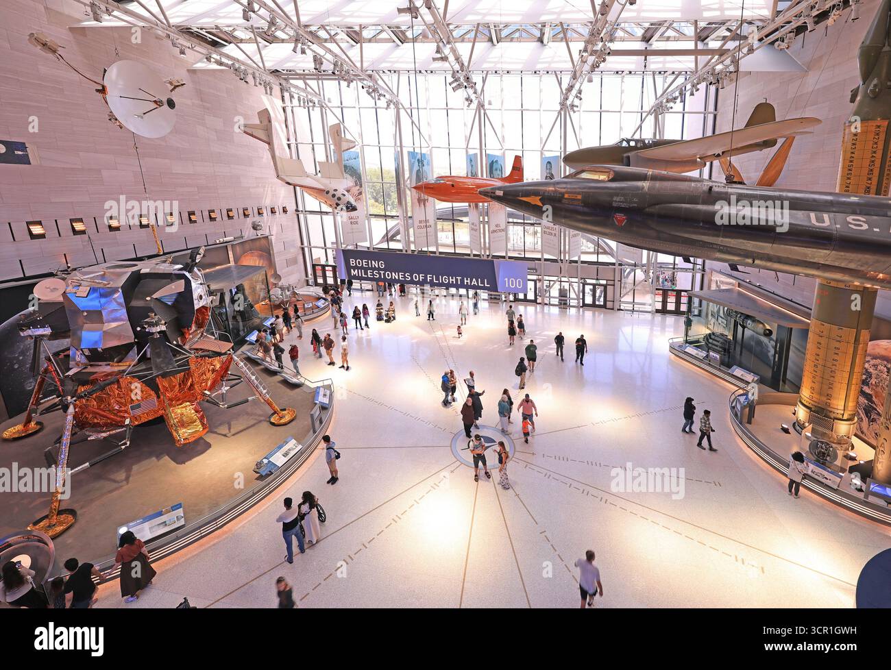 : Storica collezione di veicoli spaziali nel National Air and Space Museum dello Smithsonian Foto Stock