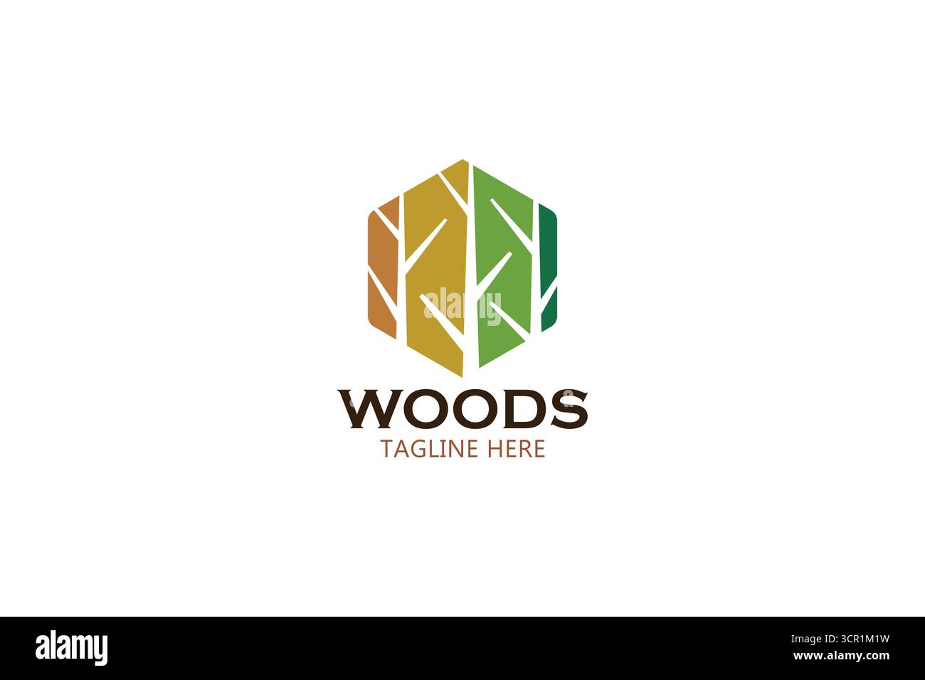 Wood Furniture Architecture decor Logo Concept identità del marchio Illustrazione Vettoriale