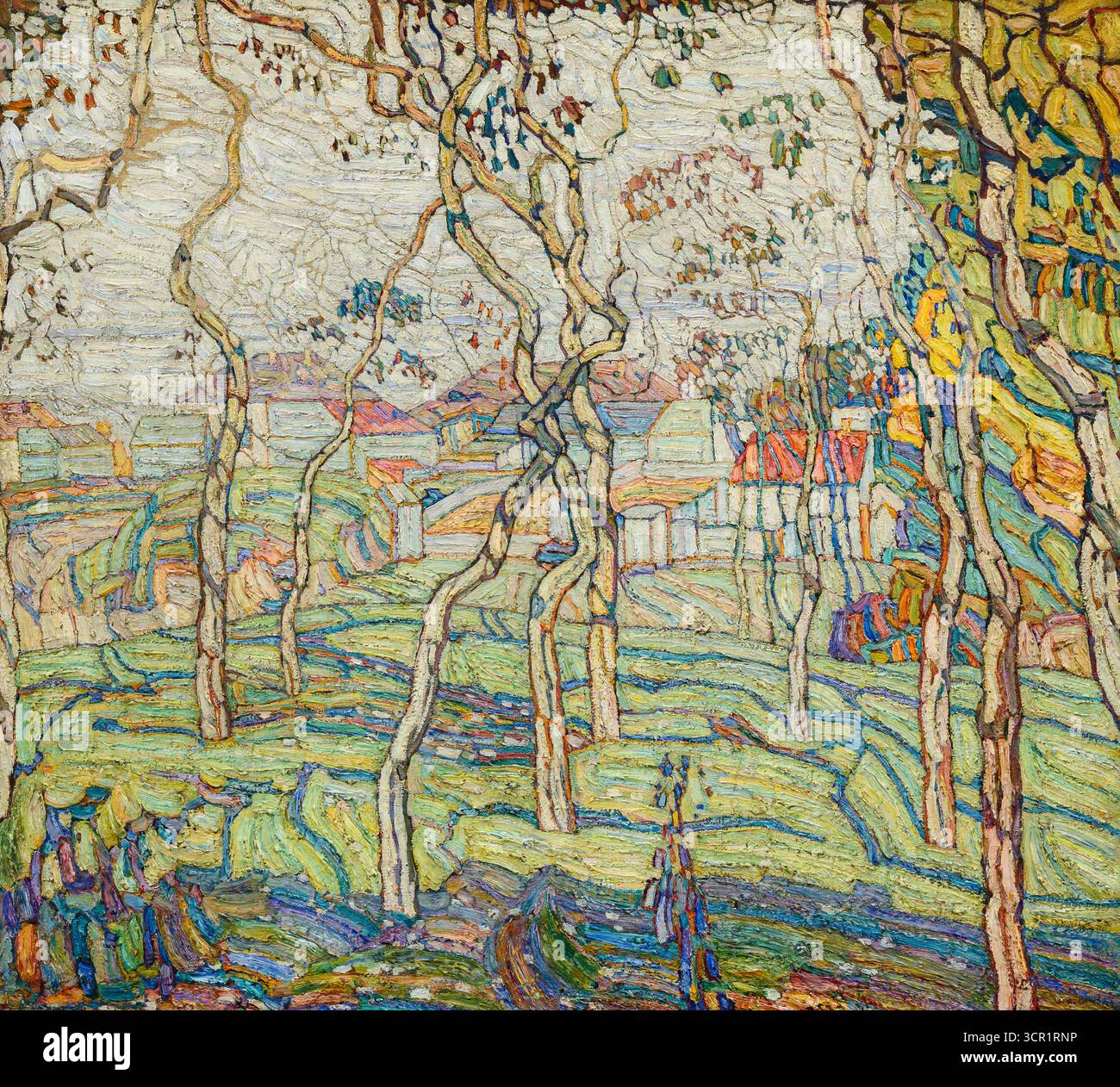 Primavera a Kurenivka (1912 - 1913) di Abraham A. Manievich (Abram Manevich) (1881 - 1942). Museo nazionale d'arte dell'Ucraina, Kiev. Foto Stock