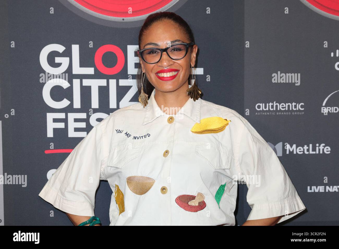 New York, Stati Uniti. 27 settembre 2025. Lydia Kekeli Amenyaglo partecipa al Global Citizen Festival 2025 al Central Park Great Lawn di New York City, New York, il 27 settembre 2025. (Foto di Luiz Rampelotto/NurPhoto) credito: NurPhoto SRL/Alamy Live News Foto Stock