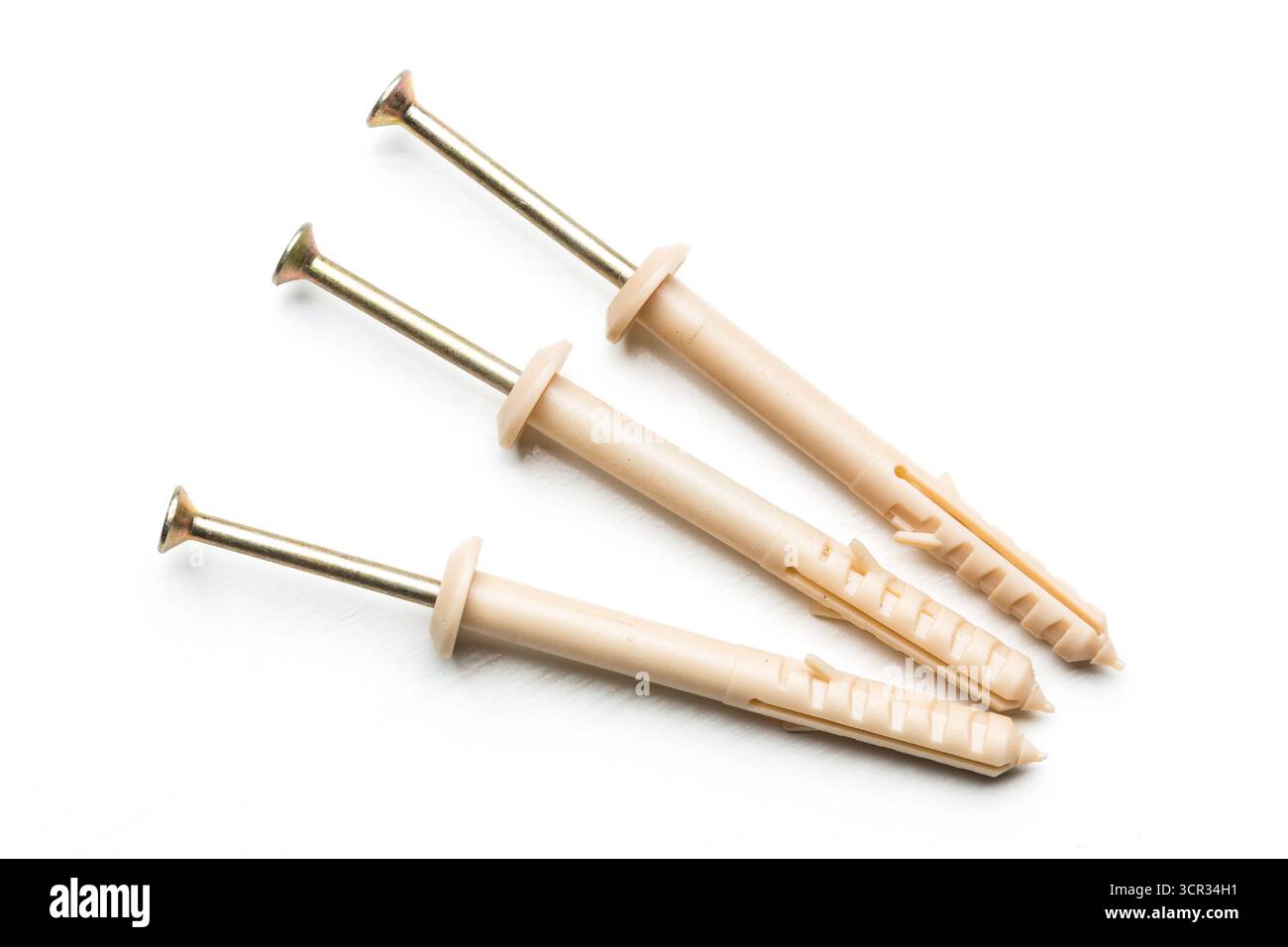 Viti e ancoraggi a parete pronti per progetti di miglioramento o riparazione Foto Stock