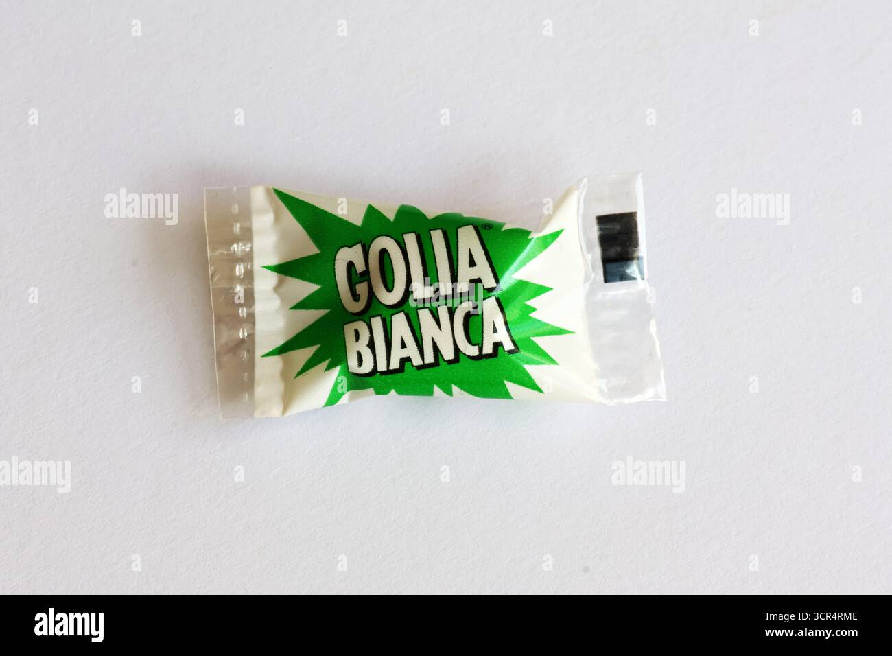 Caramelle Golia Bianca, caramelle italiane senza zucchero al gusto di menta prodotte da perfetti Van Melle Foto Stock