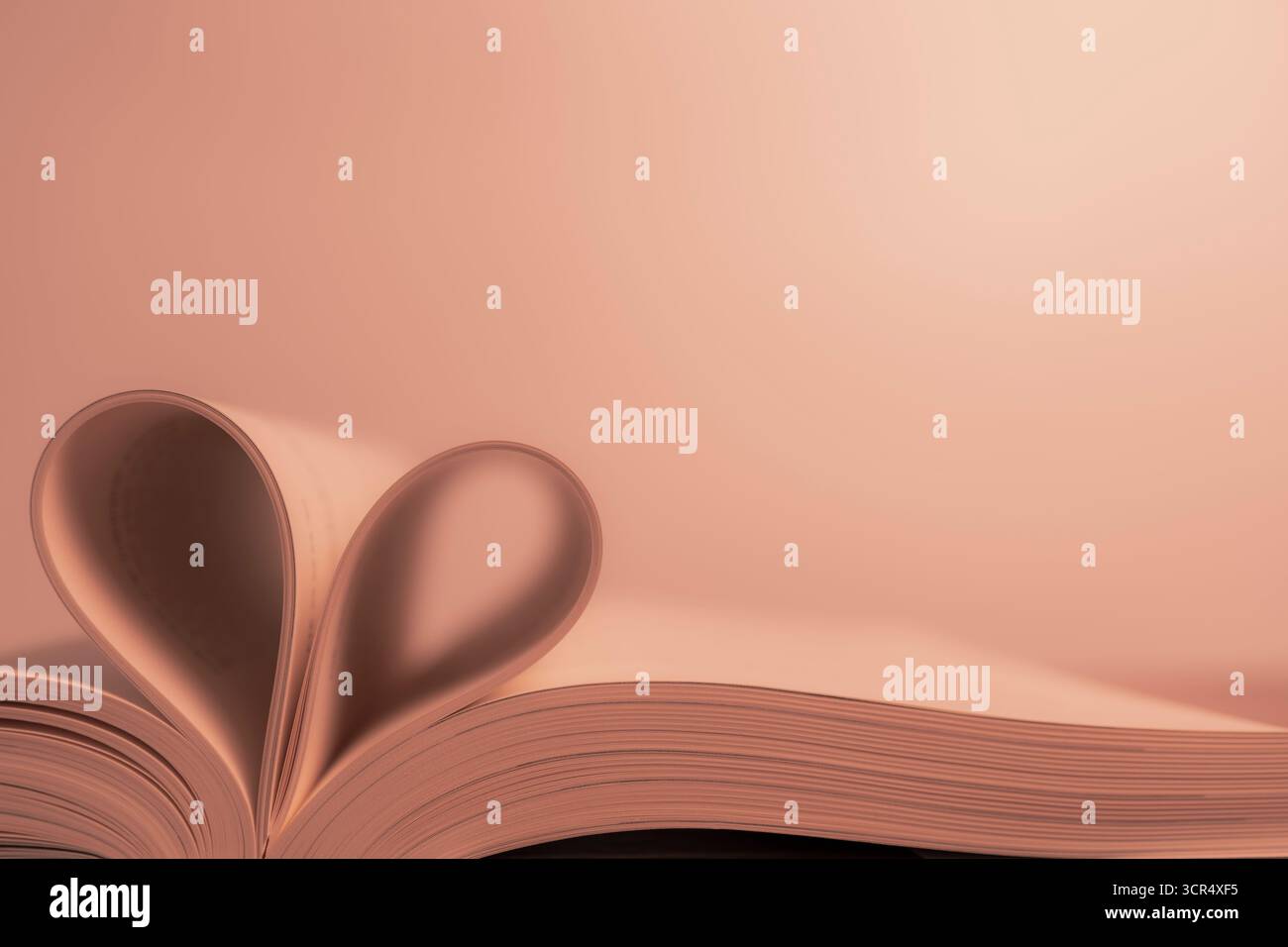 Heart Shape fatto di libri con una sensazione calda e piacevole, Conceptual Shot Foto Stock