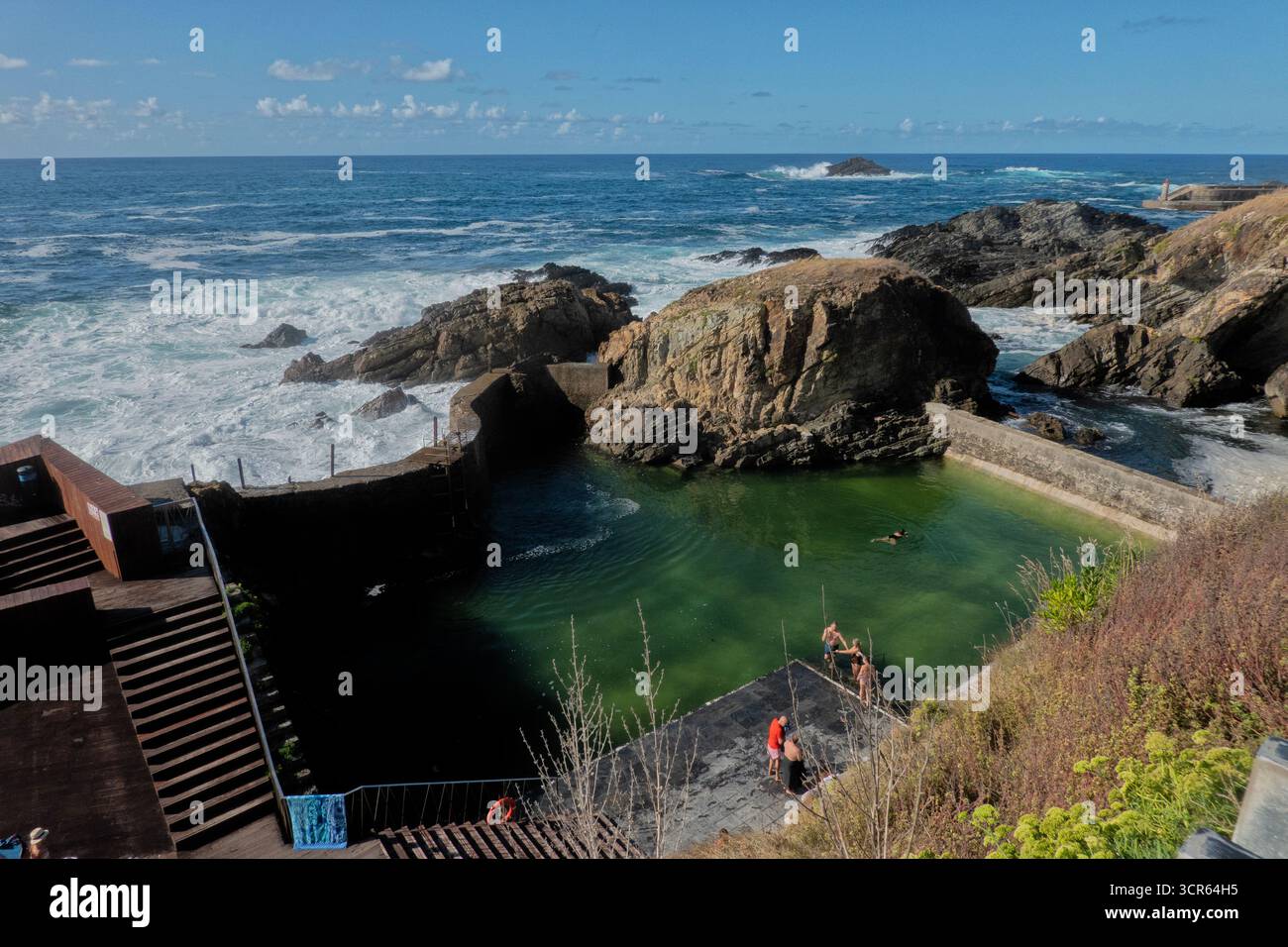Piscina con acqua salata a Tapia de Casariego, Asturie, Spagna Foto Stock