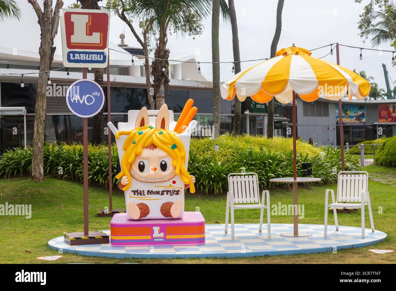 Labubu Mini Market Pop Up Event, Photo zone, Singapore. Foto Stock