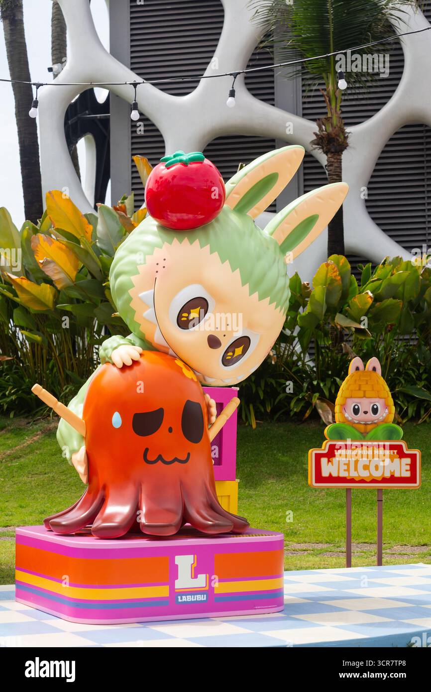 Labubu Mini Market Pop Up Event, Photo zone, Singapore. Foto Stock