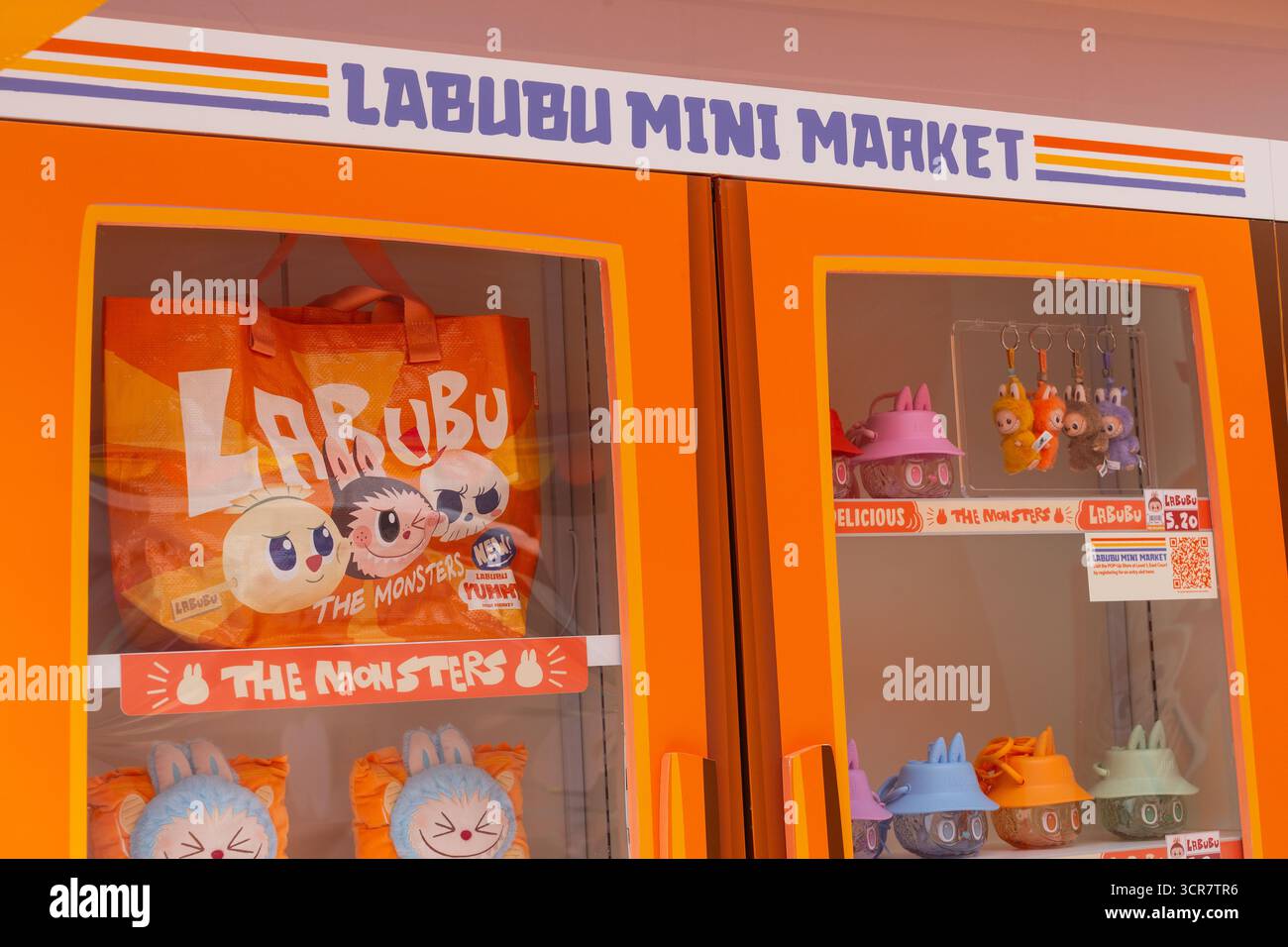 Labubu Mini Market Pop Up Event, merchandising e rilascio in esposizione al pubblico, Singapore. Foto Stock