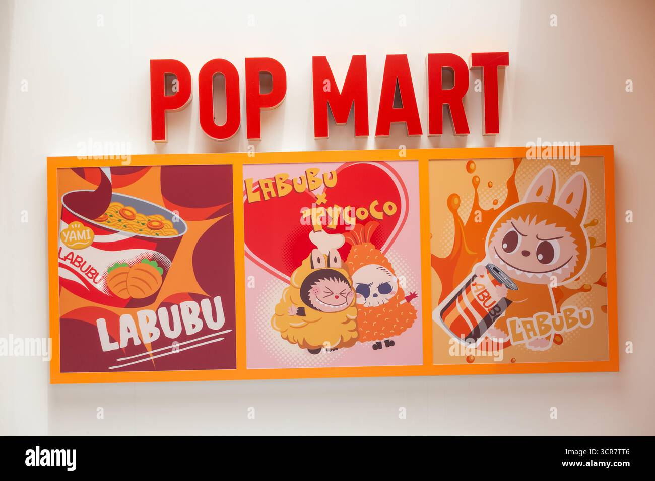 Labubu Mini Market Pop Up Event, Photo zone, Singapore. Foto Stock