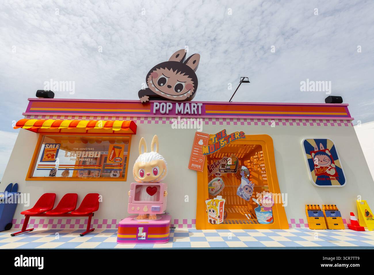 Labubu Mini Market Pop Up Event, Photo zone, Singapore. Foto Stock