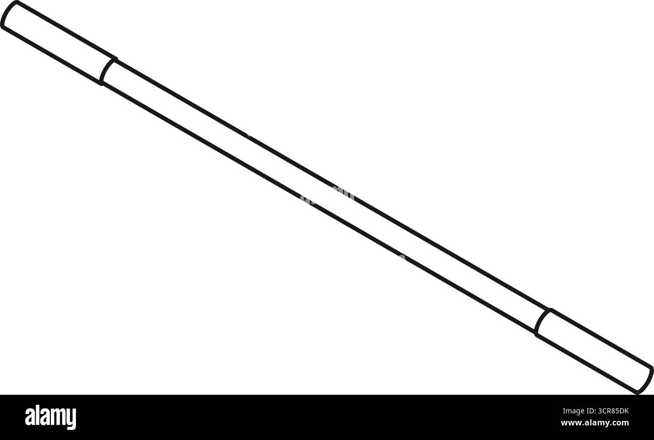 Una grafica vettoriale a doppia estremità con una bacchetta magica Illustrazione Vettoriale