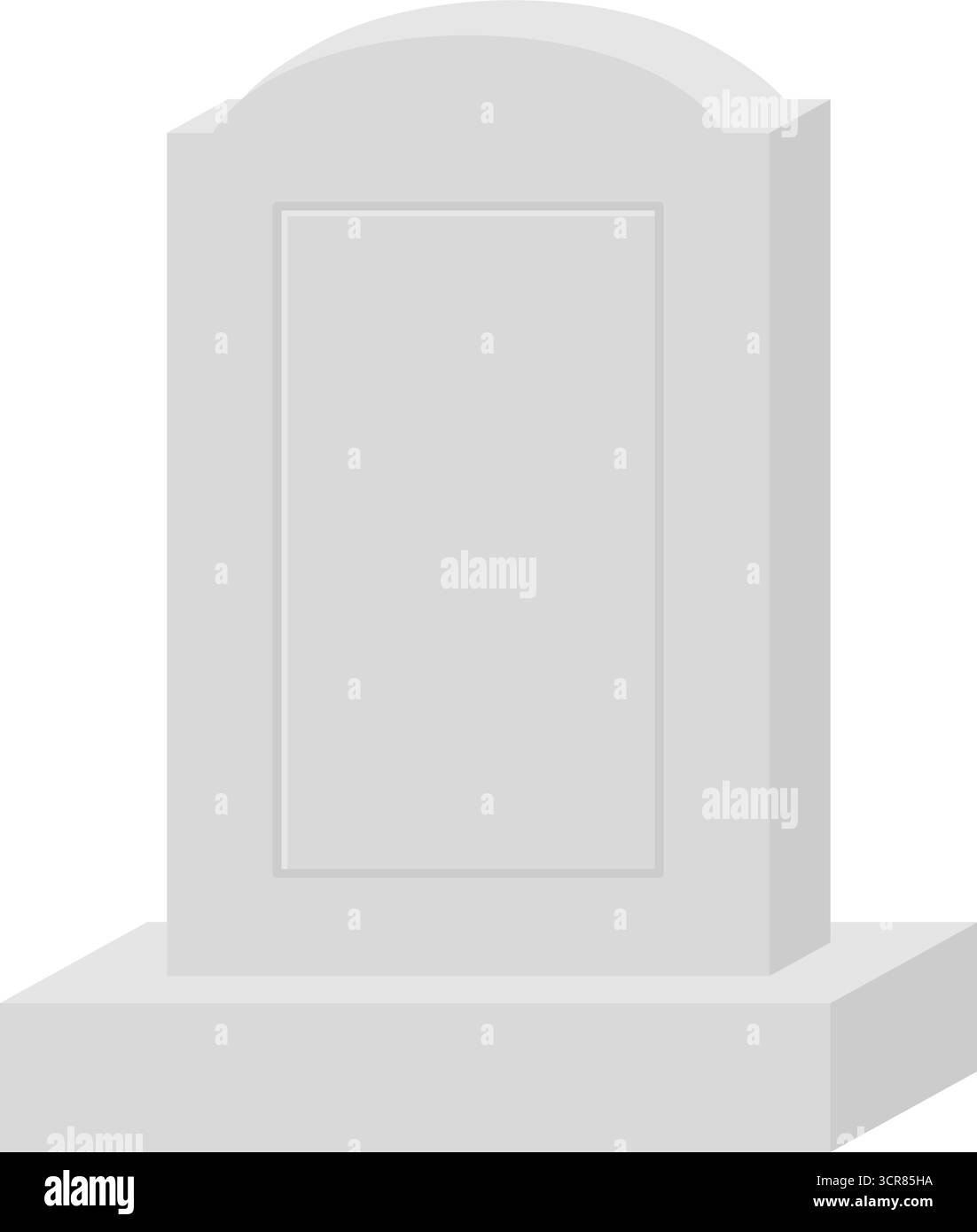 Lapide in pietra o icona di lapide con spazio di copia per un epitaffio in vettore Illustrazione Vettoriale