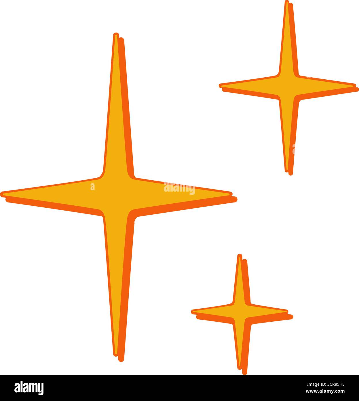 Un semplice set di stelle brillanti per il vettore di concetto ai Illustrazione Vettoriale