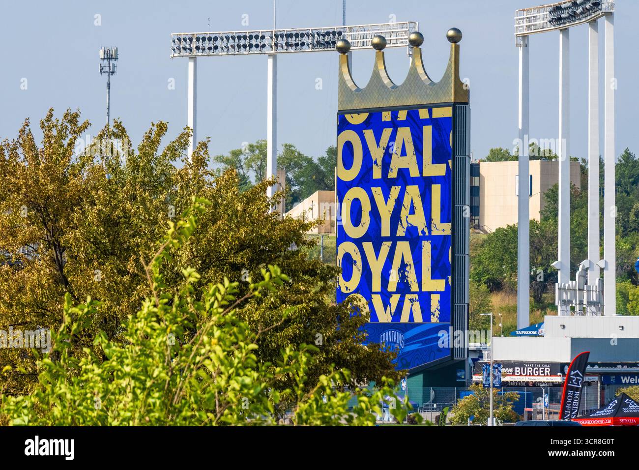 Kauffman Stadium, sede della squadra di baseball della Major League dei Kansas City Royals a Kansas City, Missouri. (USA) Foto Stock