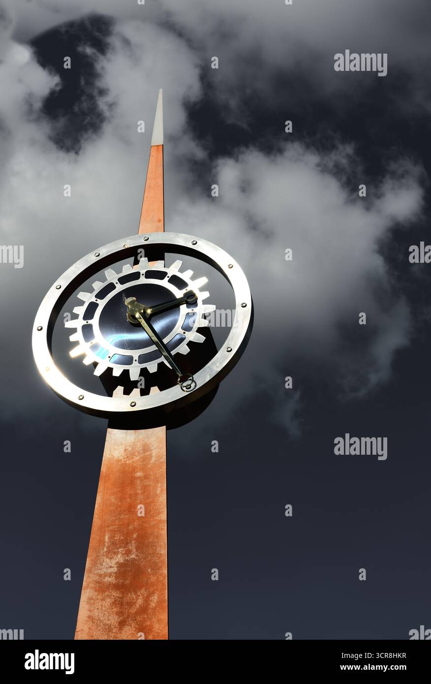 Orologio nel centro della città a Kettering, Inghilterra. Foto Stock