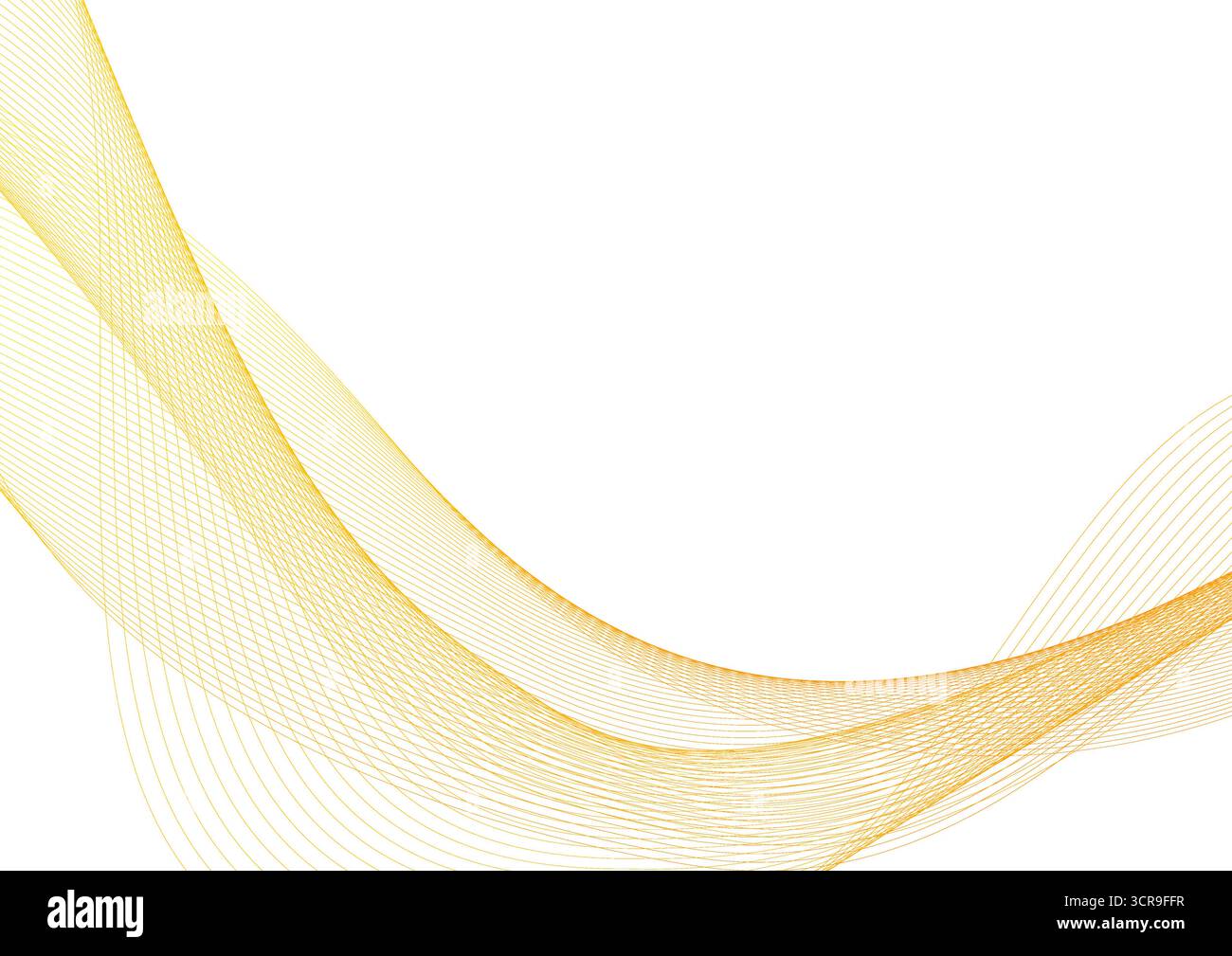 onda arancione astratta su sfondo bianco Illustrazione Vettoriale