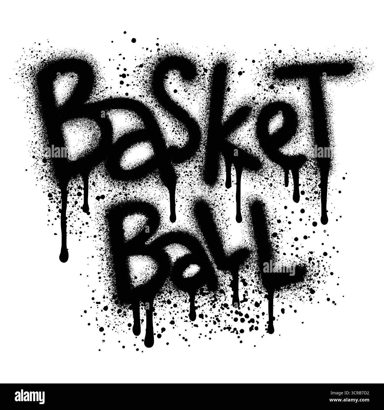 Testo Graffiti Basketball in bianco e nero. Illustrazione Vettoriale Testo Graffiti Basketball in bianco e nero. Illustrazione Vettoriale