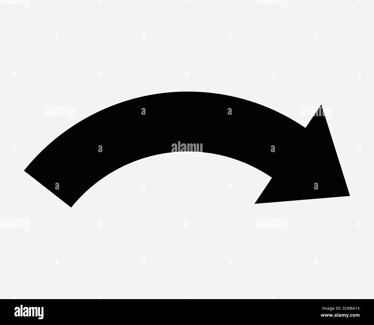 Curva a freccia girare a destra in basso direzione di posizione della diapositiva che punta sotto sotto sotto il puntatore Sud-est icona contorno forma segno piegatura simbolo Illustrazione Vettoriale