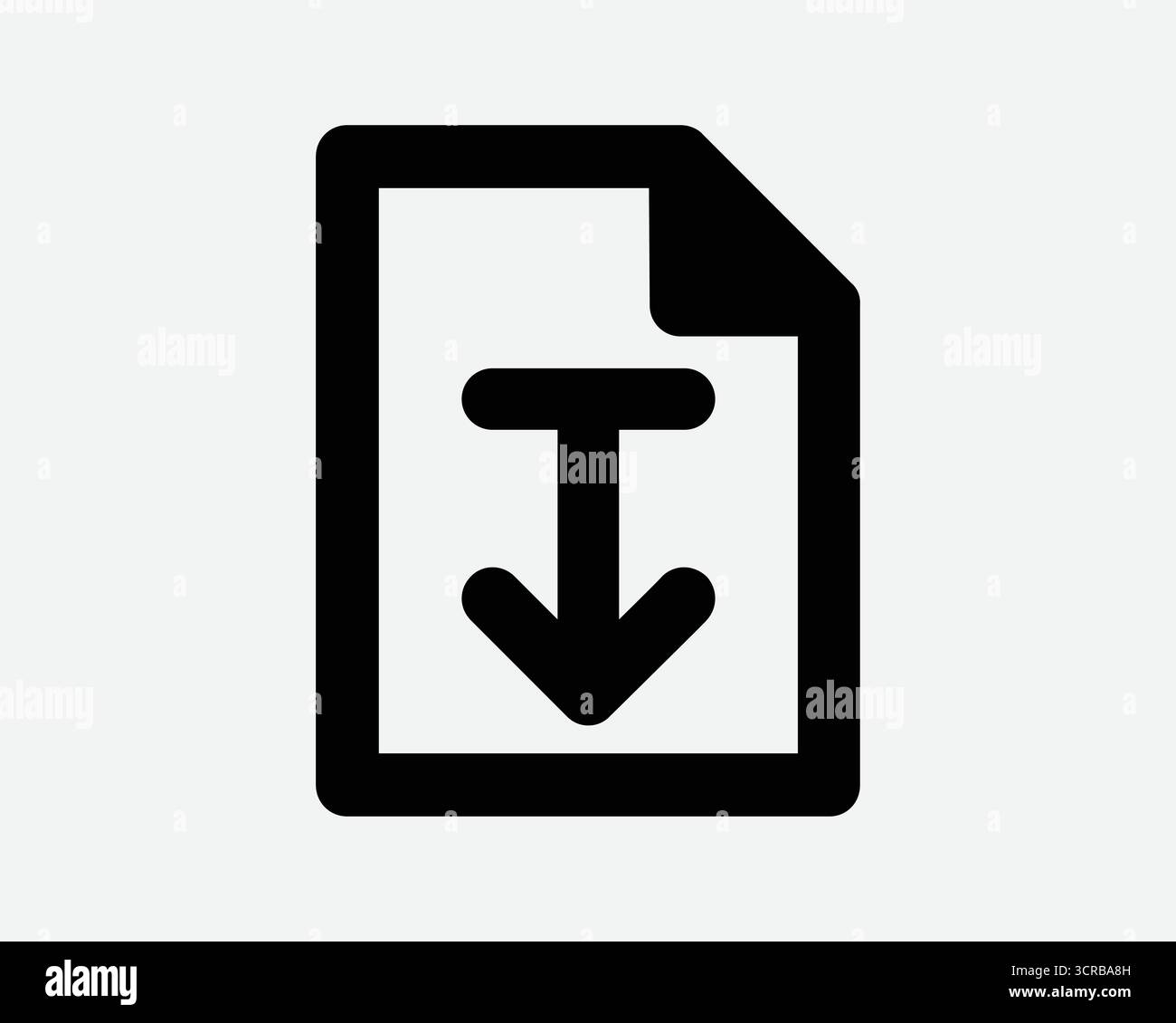 File Downloader Download Freccia documento ricezione e-mail trasferimento Doc Cloud archiviazione caricamento download file icona Salva riga cartella segno simbolo Illustrazione Vettoriale