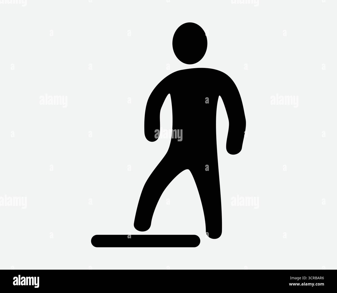 Step up Stick Figure icon Man Stepping Up Climb Career Progress Climbing Path Staircase Forward Challenge Sign Symbol Person Shape Illustrazione Vettoriale