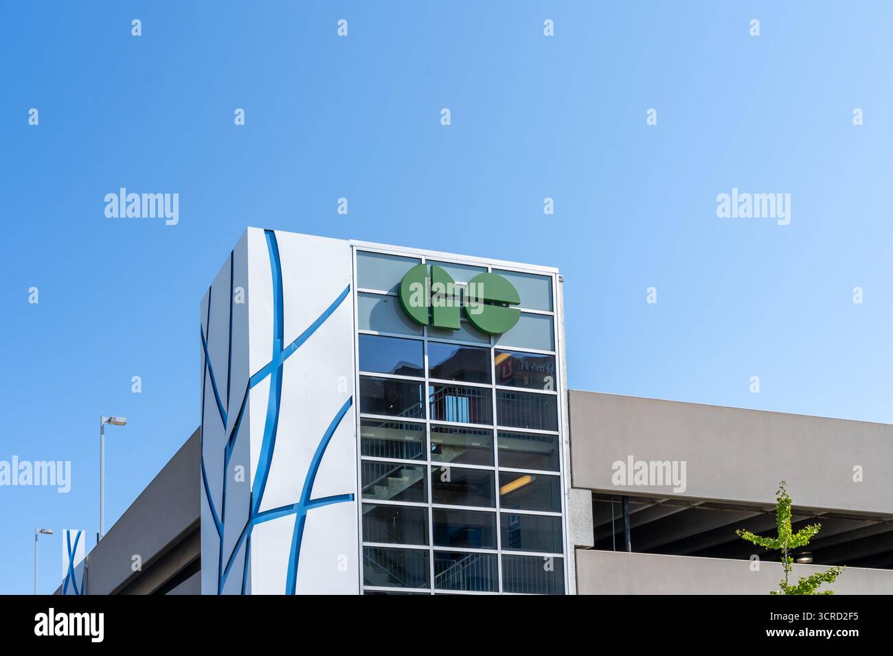 Una stazione GO Transit a Pickering, Ontario, Canada. Foto Stock