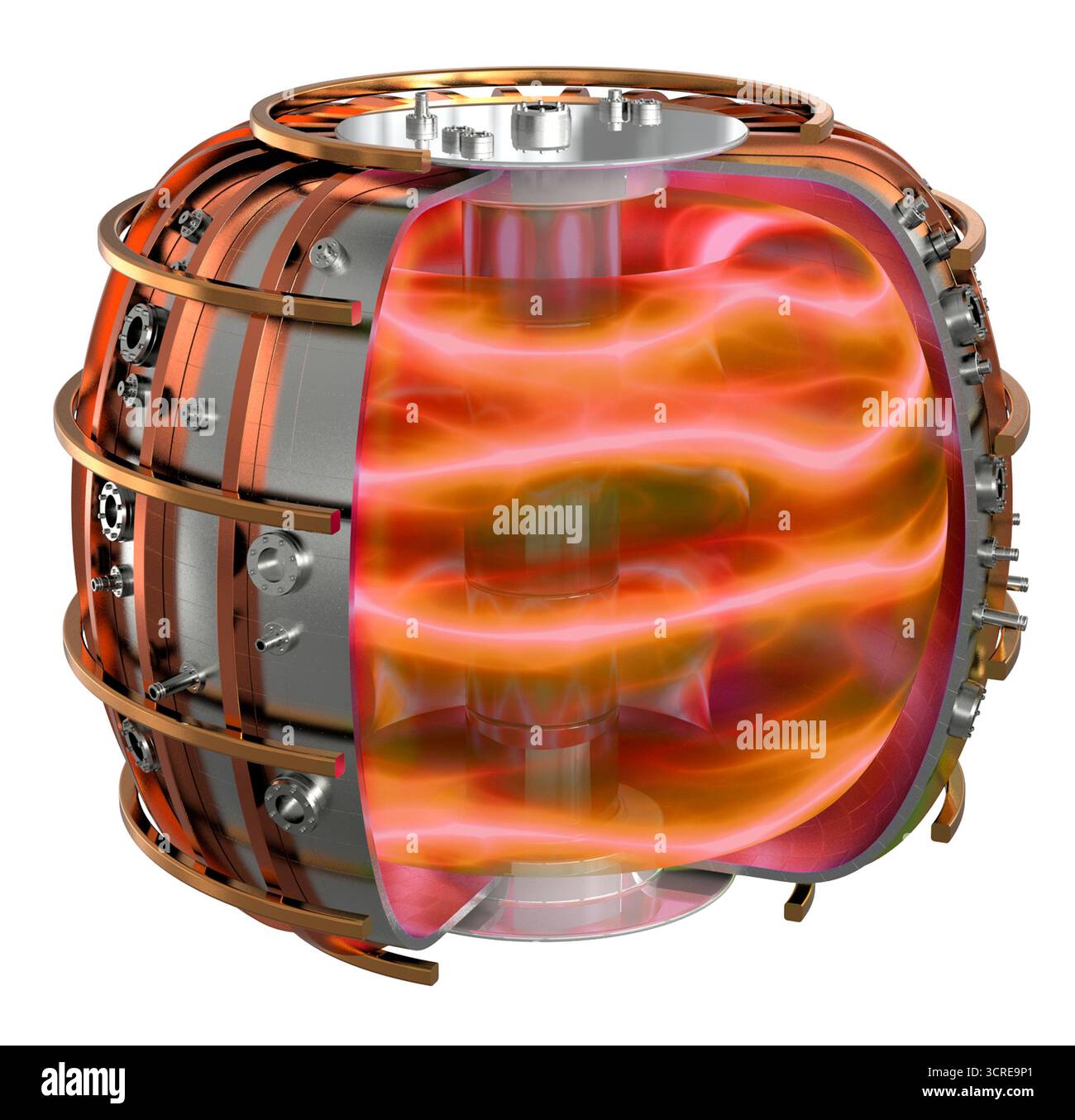 Reattore di fusione Tokamak, illustrazione Foto Stock