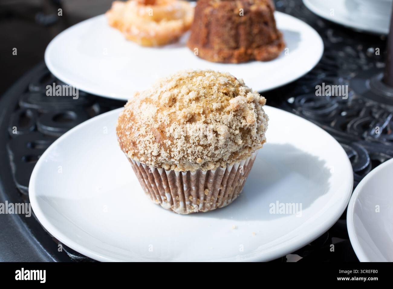 Vista di un muffin gourmet. Foto Stock