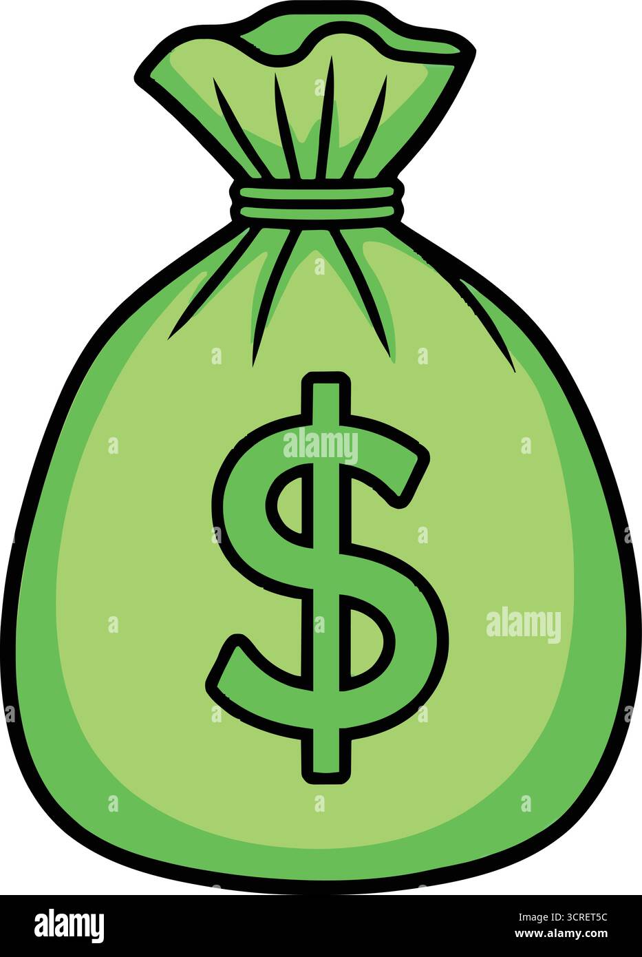 Icona minimalista con simbolo del dollaro – simbolo finanziario monocromatico per le attività bancarie, gli investimenti, la gestione patrimoniale, la pianificazione del budget e l'Economic con Illustrazione Vettoriale