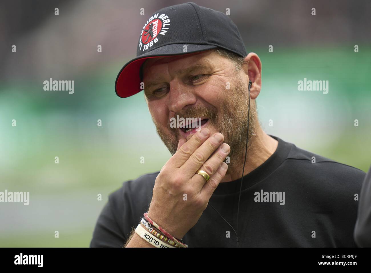 Football Bundeliga Eintracht Frankfurt-Union Berlin.Steffen Baumgart, Coach Union Berlin Foto Stock