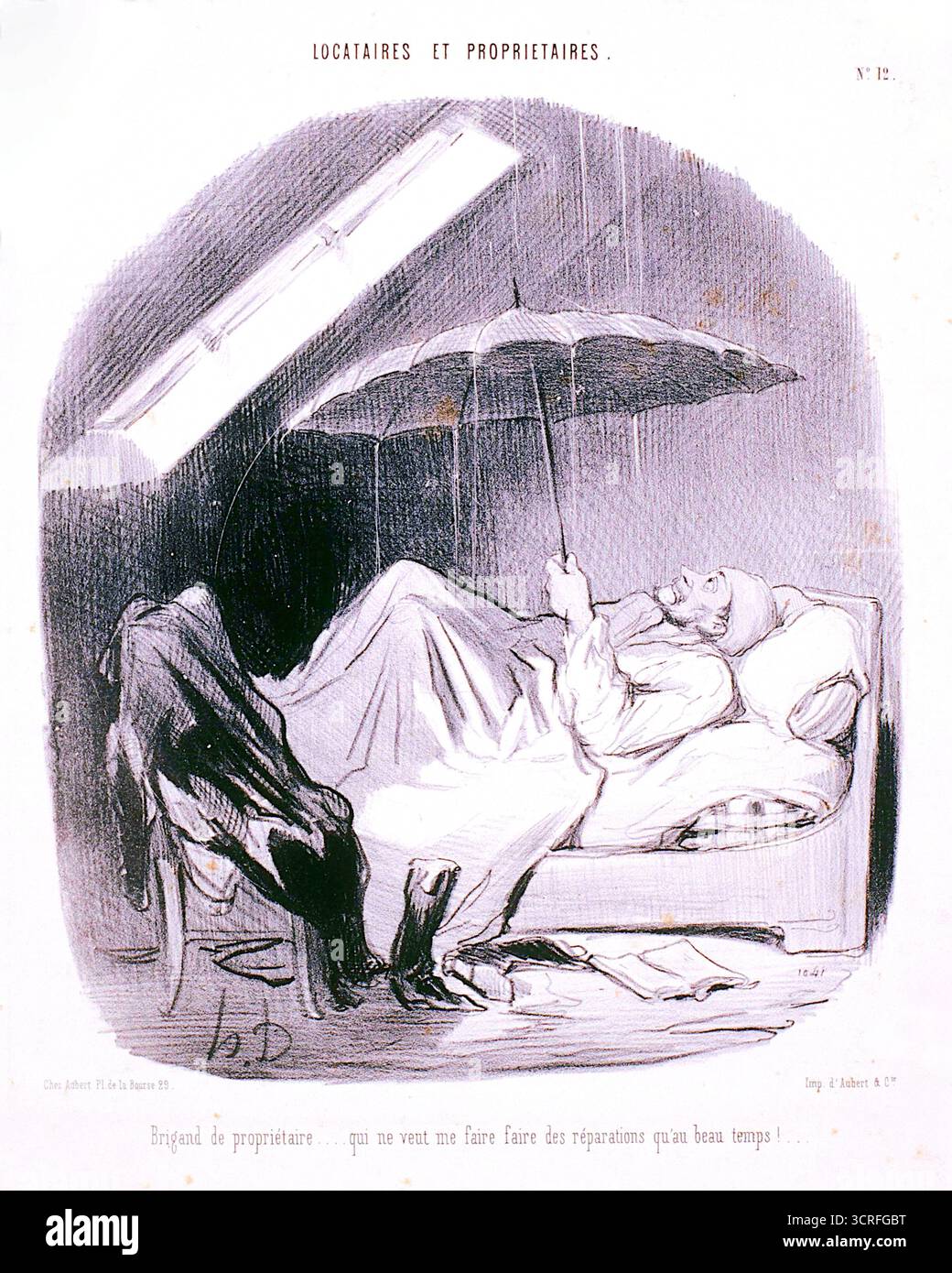 Honoré Daumier - inquilini e proprietari terrieri - 1847 Foto Stock