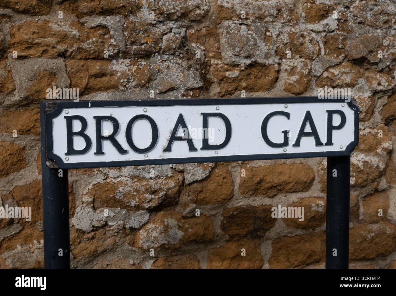 Segnale di Broad Gap Street, Bodicote Village, Oxfordshire, Inghilterra, Regno Unito Foto Stock