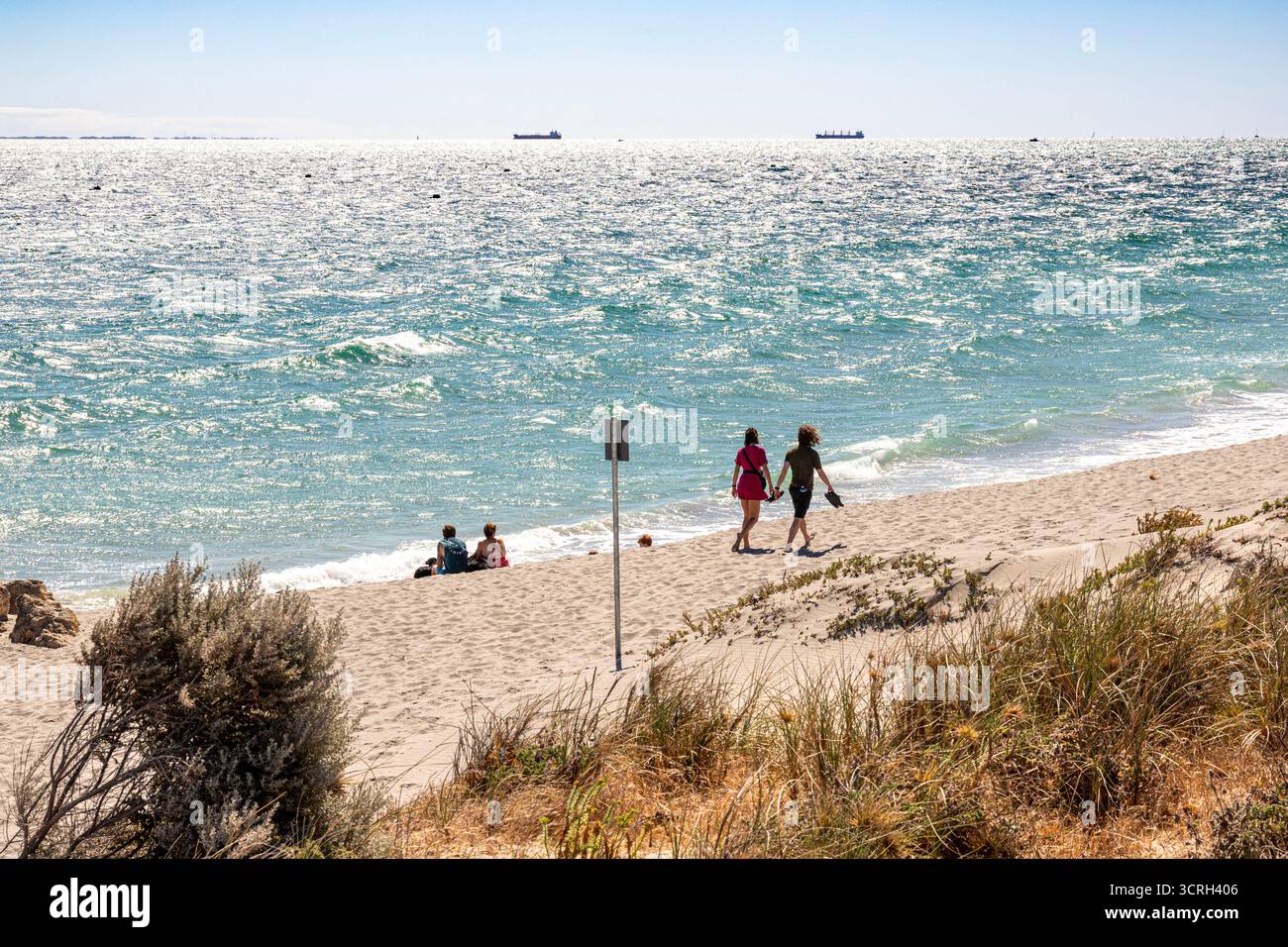 White Sands a C Y o'Connor Beach a North Coogee, South Fremantle vicino a Perth nella regione SW dell'Australia Occidentale WA Foto Stock