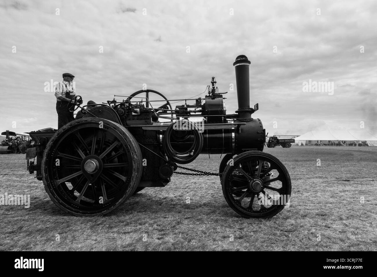 Motore di trazione monocilindrico John Fowler and Co 7NHP, n. 18539, costruito nel 1929. Spettacolo d'epoca Gloucestershire. Cirencester Inghilterra Regno Unito. Agosto 2025 Foto Stock