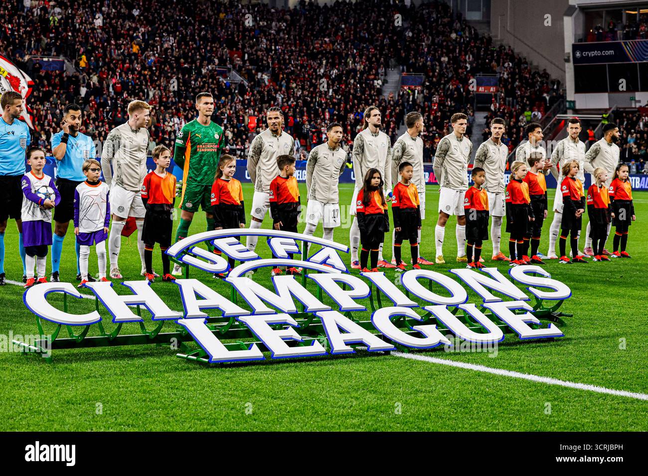 Jerdy Schouten del PSV Eindhoven, portiere Matej Kovar del PSV Eindhoven, Mauro Junior del PSV Eindhoven, Yarek Gasiorowski del PSV Eindhoven, Joey Veerman del PSV Eindhoven, Guus Til del PSV Eindhoven, Dennis Man del PSV Eindhoven, Anass 2025/26 2025 Germania. Foto Stock