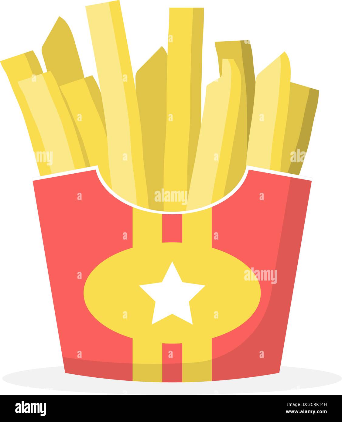 illustrazione del fast food delle patatine fritte Illustrazione Vettoriale