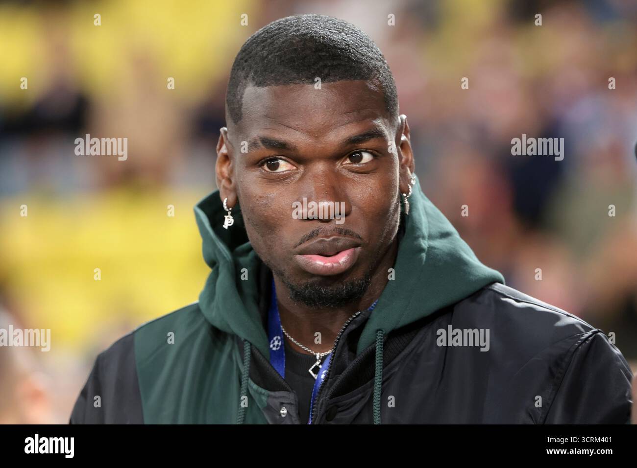 Monaco, Monaco. 1 ottobre 2025. Paul Pogba di Monaco partecipa alla UEFA Champions League, fase League, partita 2 tra AS Monaco (ASM) e Manchester City FC il 1° ottobre 2025 allo State Louis-II nel Principato di Monaco - foto Jean Catuffe/DPPI credito: DPPI Media/Alamy Live News Foto Stock