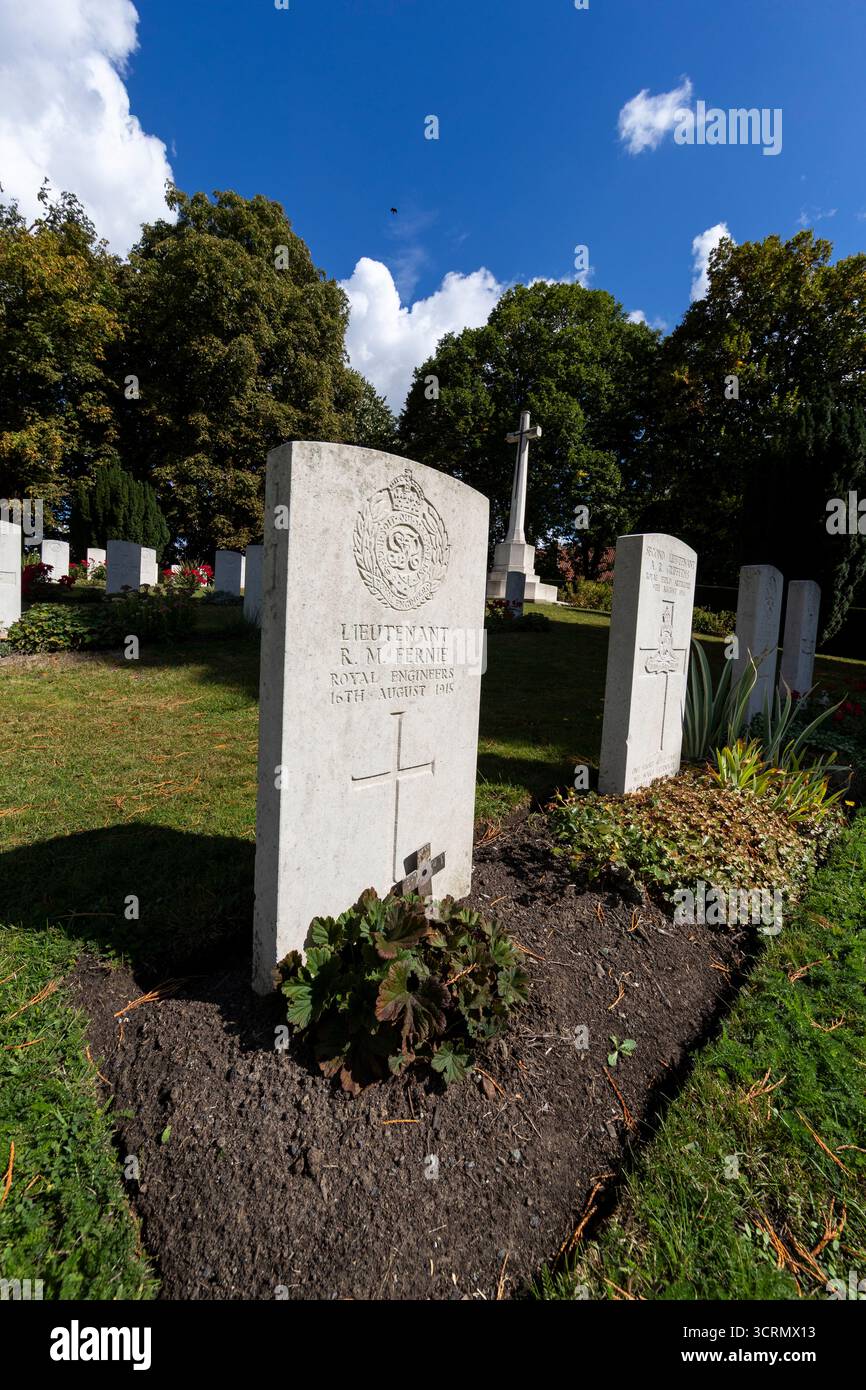 CWGC Ramparts Cemetery, Lille Gate, Iper, Belgio Foto Stock