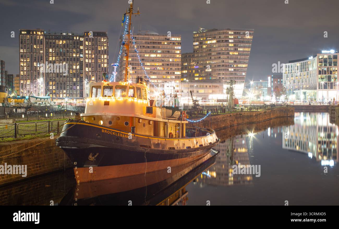 The Royal Albert Docks, Liverpool, nella foto del novembre 2023. Foto Stock