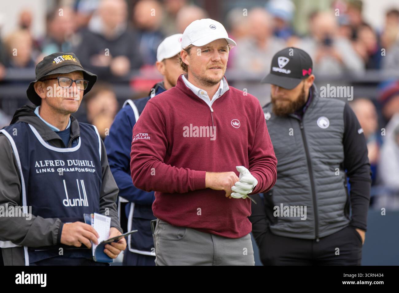 Carnoustie, Scozia. 2 ottobre 2025. L'inglese Eddie Pepperell durante il primo round dell'Alfred Dunhill Links Championship. Crediti: Tim Gray/Alamy Live News Foto Stock